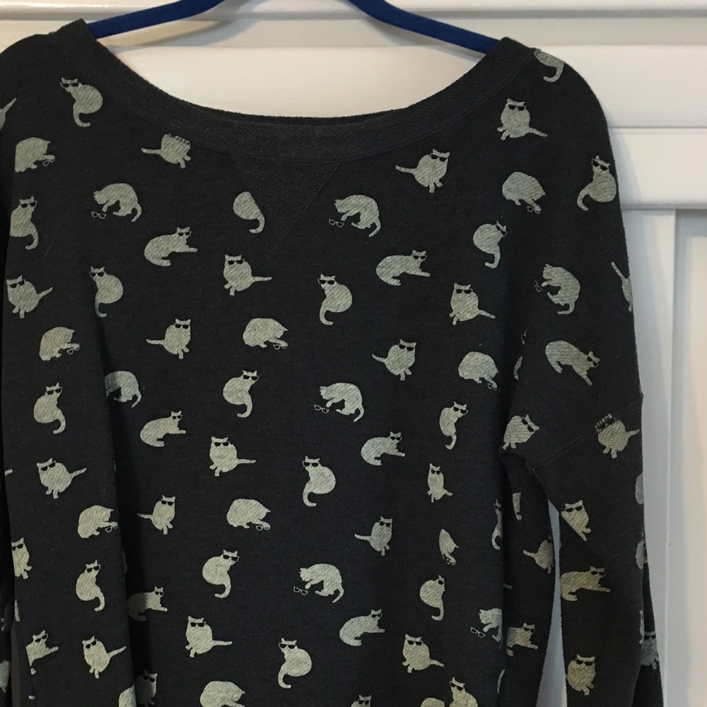 Navy cat sweater